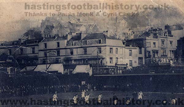 Hastings & St Leonards United vs Portsmouth. FA Cup first round 1908.